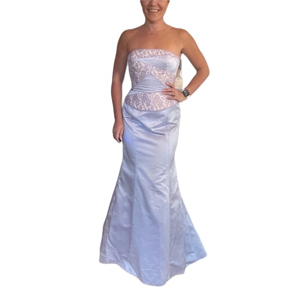 Jovani Lavender Strapless Gown - Picture 2 of 5